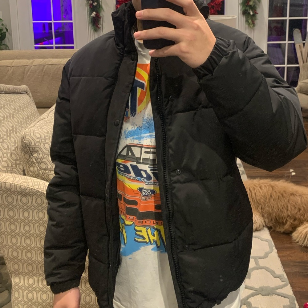 Black Zara puffer